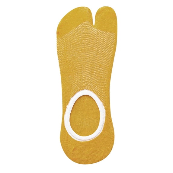 Tiqkatyck No Show Socks Clearance, Women Print Multicolor Toe Socks Two Finger Socks Warmer Funny Socks Compression Socks for Women Crew Socks for Women No Show Socks Womens Yellow One Size