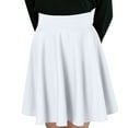 thumbnail image 1 of Tiqkatyck Skirts for Women, Women Fashion Casual Short Style Solid Half Skirt Anti Glare Sun Skirt Pleated Skirt Long Skirt White, 1 of 5