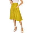 thumbnail image 1 of Tiqkatyck Skirts for Women, Women's Casual High Waist Pleated A Line Midi Skirt with Pocket Long Skirt, 1 of 5