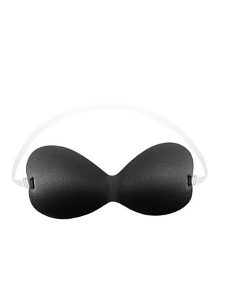 Deepwonder Half Cup Adhesive Sticky Bra Women Silicone Invisible Clear Bra  Push Up Strapless Bra for Wedding Formal Dress 
