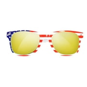 Tiqkatyck Sunglasses Womens Trendy 2023 American Flag Sunglasses Fourth Of July Decorations Patriotic Decorations Party Accessories Independence Day Classic Patriot Gift Sunglasses Womens Gold