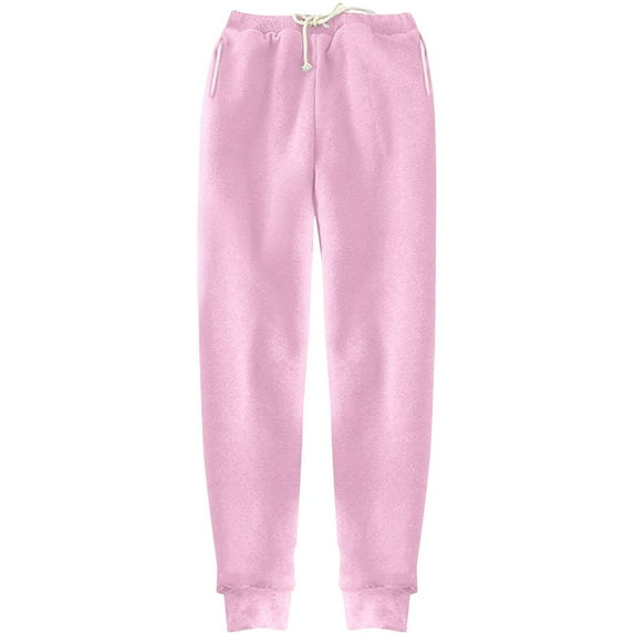 Tiqkatyck Sweatpants Women, Women's Warm Lined Athletic Sweatpants High Waisted Jogger Pants Fleece Lined Winter Thicken Outdoor Long Pants Gym Leggings for Women, Trousers Pants for Women Pink XL