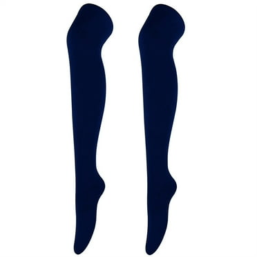 Tiqkatyck Ankle Socks Clearance, 1 Pairs Women's Fashion Solid Color Over The Knee Long Socks High Socks Compression Socks for Women Crew Socks for Women No Show Socks Womens Navy One Size