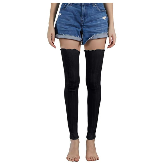 Tiqkatyck Ankle Socks Clearance, Women Knee High Socks Striped Women's Long Socks Harajuku Thigh High Socks for Girls Plus Size Stockings Crew Socks for Women No Show Socks Womens Black One Size