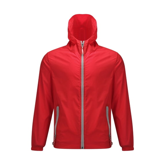 Tiqkatyck Trench Coat Summer and Fall Men and Women's Lightweight Windproof and Sunscreen Clothing with Fluorescent Zippers Plus Size Tops Clearance Long Sleeve Tops Red XXXXXXXL