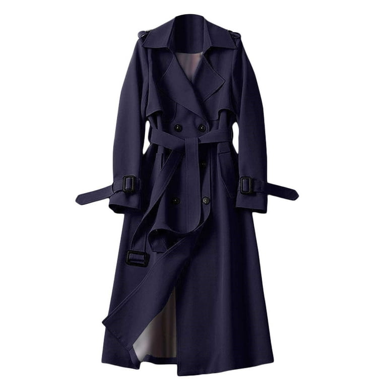 Tiqkatyck Trench Coat Trench Windbreaker Outerwear Fit Coat Women