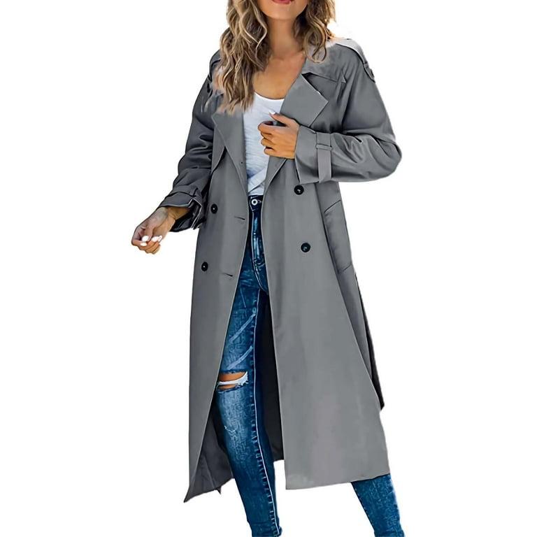 Clothing Ladies Grey Trench Coat Uk Tiqkatyck Trench Coat Women's