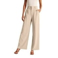 thumbnail image 1 of Tiqkatyck Dressy Pant for Women, Women Wide Leg Pants Woman Work Business Casual High Waisted Pant Flowy Trousers Office, Flowy Pants for Women Bronze M, 1 of 6