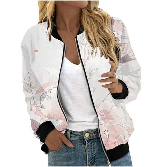 Tiqkatyck Winter Jackets Clearance, Women Autumn Fashion Leisure Square Thin Jacket with Flap Pocket Jacket with Elastic Hem and Cuffs Coat Baseball Top for Women A L