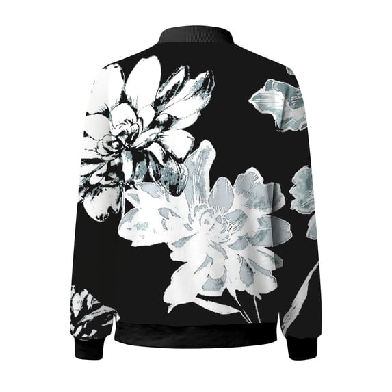 Tiqkatyck Winter Jackets Clearance, Women Autumn Fashion Leisure Square Thin Jacket with Flap Pocket Jacket with Elastic Hem and Cuffs Coat Baseball Top for Women Black S
