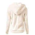 thumbnail image 1 of Tiqkatyck Winter Jackets for Women, Women Winter Plush Coat Cotton Zipper Hooded Coat Wool Warm Coat Women's Coat Fleece Jacket Women, Winter Coats for Women Beige XL, 1 of 3