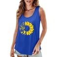 thumbnail image 1 of Tiqkatyck Women's 2025 Flowers Round Neck Sleeveless Shirts Casual Loose Vest Tank Tops Loose Fit T Shirt Trendy Summer Tops for Women 2025 Blue L, 1 of 7