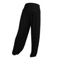 thumbnail image 1 of Tiqkatyck Women's Pants, Womens Elastic Loose Casual Cotton Soft Yoga Sports Dance Baggy Pants Wide Leg Pants Woman, Pantalones Para Mujer, High Waisted Pants for Women Black, 1 of 4