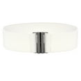 thumbnail image 1 of Tiqkatyck Womens Belt Clearance, Buckle Stretch Dress Belt Lady Elastic Waist Wide Belts Women Wide Fashion Belt Running Belt, Belts for Women White One size, 1 of 2