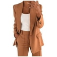 thumbnail image 1 of Tiqkatyck Womens Blazer on Sale, Women's Plus Size Blazer Elegant Summer Fitted Jacket Suit Jacket Business Oversize Spring Thin Jacket Blazer Suit Jacket Women, Khaki Blazers for Women XXXXXL, 1 of 5
