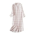 thumbnail image 1 of Tiqkatyck Womens Nightgown Women Autumn and Winter Cotton Oversize Pajamas and Home Wear Flannel Nightgowns for Women Gowns for Women Sleepwear White M, 1 of 2
