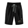 thumbnail image 1 of Tiqkatyck Womens Shorts Clearance, Women Summer High Waist Cotton Print Shorts Plus Size Shorts Lace Beach Workout Shorts With Pocket, Bermuda Shorts for Women Black XXXXL, 1 of 6