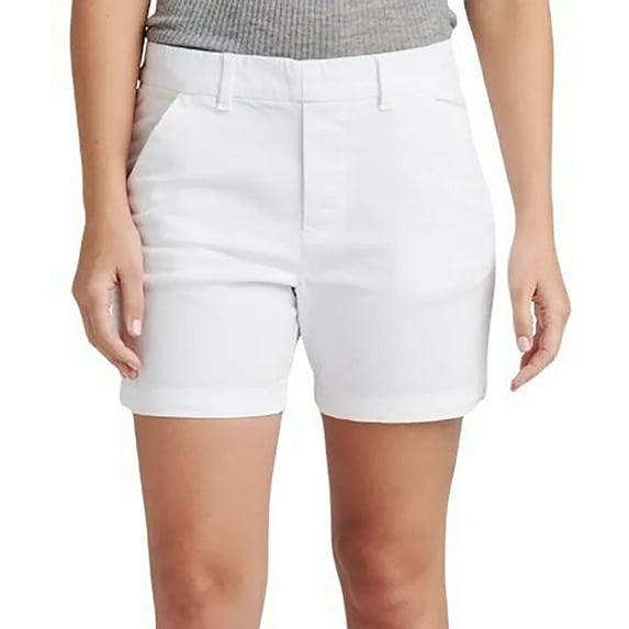 Tiqkatyck Womens Shorts Clearance, Women's 2024 Summer Solid Color Casual High Waisted Versatile High Elastic Twill Shorts Workout Shorts Women Biker Shorts Women White XXL