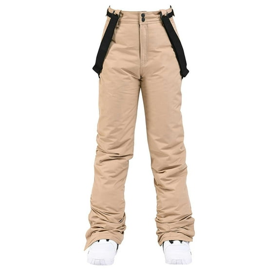 Tiqkatyck Womens Ski Suit Clearance Women's Insulated Bib Overalls Solid Color One-Piece Suspenders Trousers Jumpsuits for Women Dressy One Piece Jumpsuit Coffee