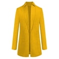 thumbnail image 1 of Tiqkatyck Womens Tops Clearance Womens Artificial Wool Coat Trench Jacket Ladies Warm Long Overcoat Outwear Open Sleeve Cardigan Jacket Solid Coat winter coat Yellow Yellow L, 1 of 6