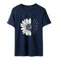 thumbnail image 1 of Tiqkatyck Womens Tops on Sale, Women Summer Plus Size Sunflower T Shirt Loose Blouse Tops Girl Short Sleeve Casual Tees Graphic Tees for Women T Shirts for Women Dark Blue XXXL, 1 of 3