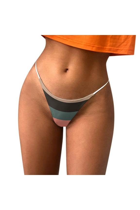 Womens Underwear Clearance, Womens Underpants Comfort Soft G Tring Panties Thong Bikini G String Thongs for Women Beige S