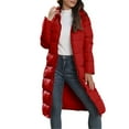 thumbnail image 1 of Tiqkatyck Womens Winter Coats Clearance Women's Packable Down Jacket Hooded Puffer Jacket Lightweight Winter Coat for Womens Long Sleeve Tops Red, 1 of 9