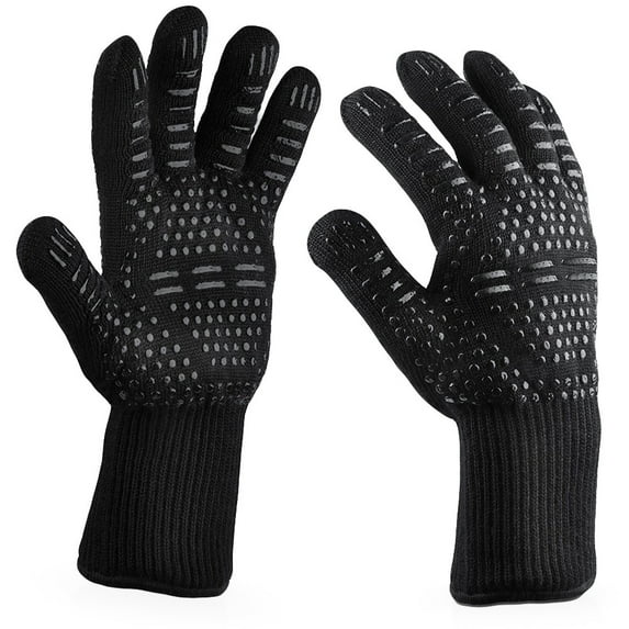 Tiqkatyck Work Gloves Hot Bbq Grilling Cooking Gloves Extreme Heat Resistant Oven Welding Gloves Winter Gloves