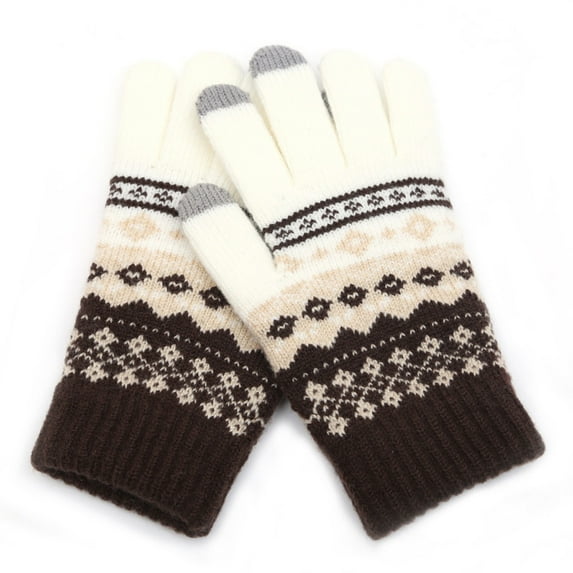 Tiqkatyck Work Gloves Women Ladies Winter Warm Thermal Fleece Gloves Thicken Touch Screen Gloves Winter Gloves White