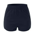 thumbnail image 1 of Tiqkatyck Yoga Pants for Women, Womens Athletic Workout Shorts Elastic Waist Running Pockets Sport Pants, Workout Shorts, Shorts for Women Navy, 1 of 8