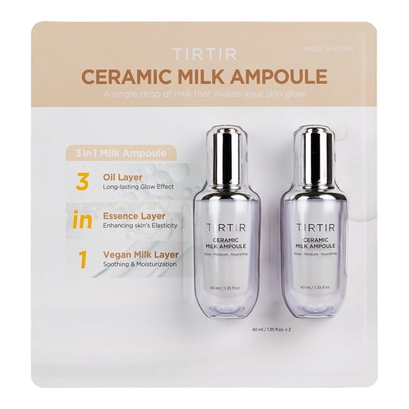 TirTir Ceramic Milk Ampoule, 1.35 Fluid Ounce (Pack of 2)