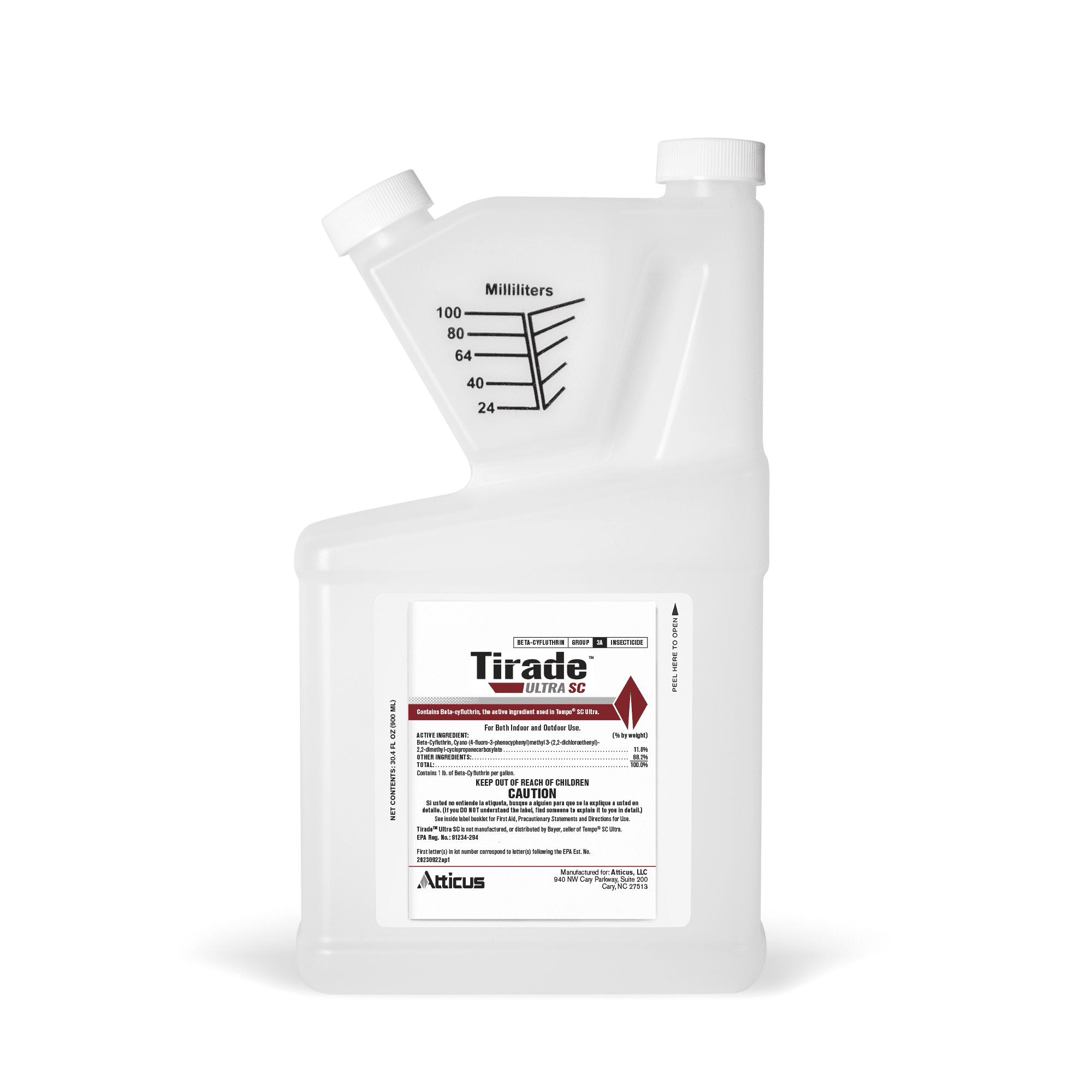 Atticus Tirade Ultra SC Insecticide (900ml) - Indoor & Outdoor Beta ...