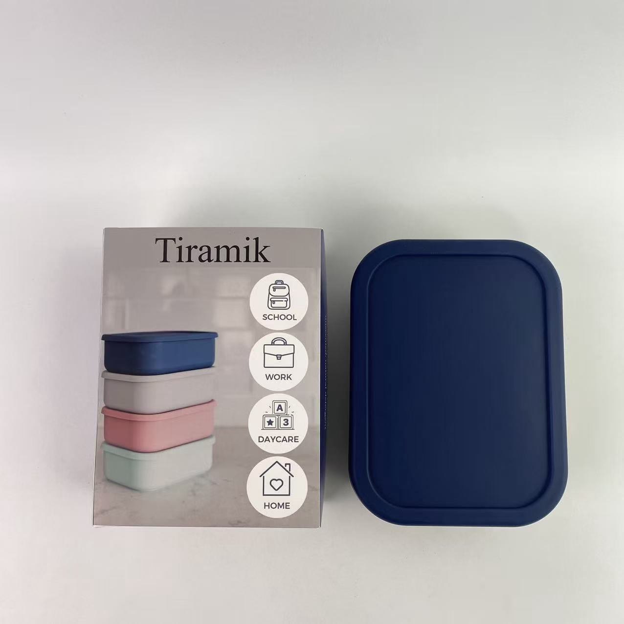 Tiramik Lunch boxes,3 Compartment Lunch Box - Microwave, Dishwasher and Freezer Safe