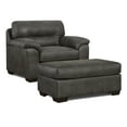 thumbnail image 1 of Tirana Contemporary Fabric Pillow-top Arm Chair with Ottoman in Sequoia Ash, 1 of 5