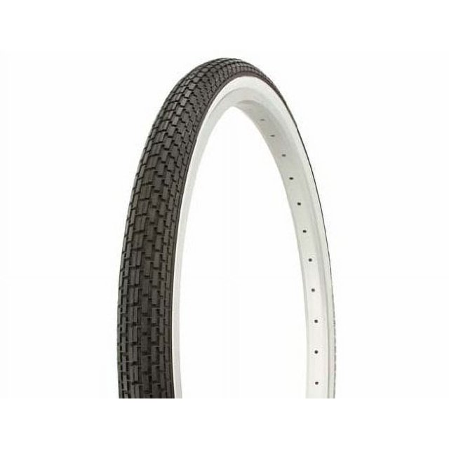 Tire 26" X 1.75" Black/White Side Wall HF120A. Tire, Bike Tire, Beach Cruiser Bike Tire