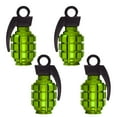 thumbnail image 1 of Tire Air Valve Caps, Valve Stem Covers For Cars, Bicycles and Motorcycles, Grenade Bomb Style, Green Chrome Color - Pack of 4, 1 of 8