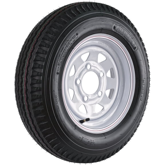 Martin Wheel Tire Bias Ply - DOT Approved - 5.30-12 LRC, 5x4.5, Universal Fit Standard Vehicle Use, OE Replacement