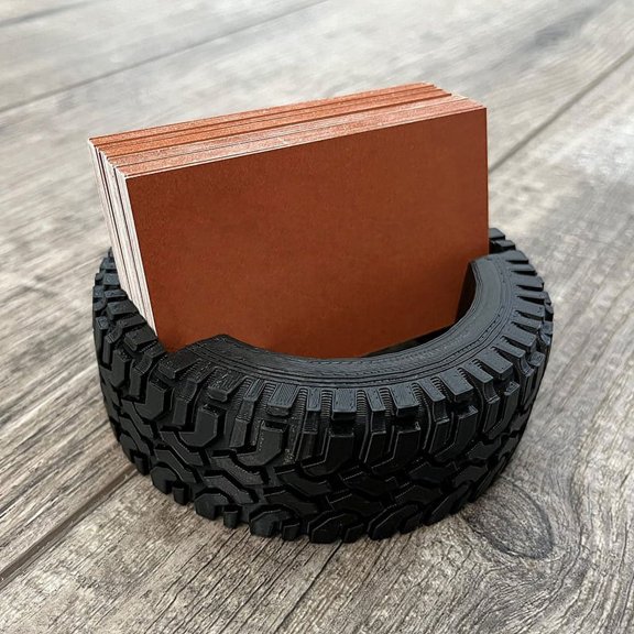 Tire Business Card Holder - Wheel Shop Display Stand Desktop Countertop