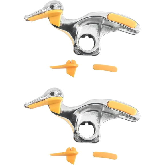 Tire Changer, 2 Pack Automobile Tire Changer Mount Demount Duck Head Tool with 1 Pair Rim Protector for Replacement, Cast Steel, 30mm