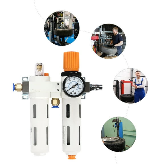 Tire Changer Part Oil Water Separator Regulator Trap Filter W 1 Pressure Gauge