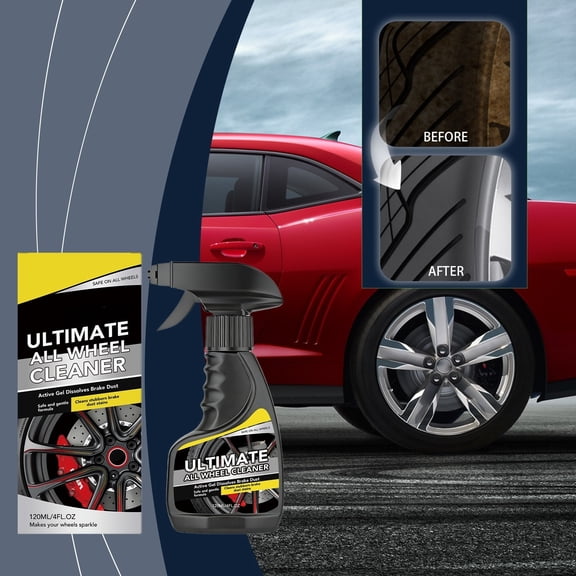 Tire Cleaning Liquid, Automotive Wheel Care Solution, Daily Surface Maintenance Cleaner for Vehicle Tires Rubber Trim And Exterior Appearance
