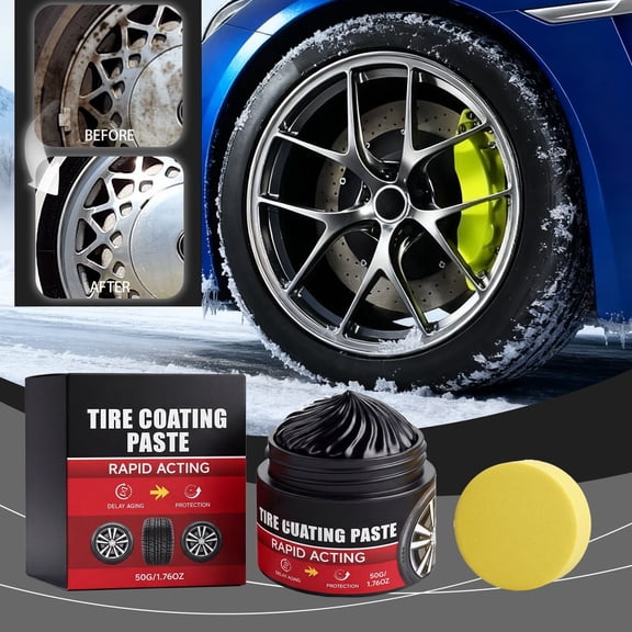 Tire Cleaning Paste Kit Car Tire Renovation Polish • Deep Decontamination • Gloss Restoration • Rubber Protection • DIY Wheel Shine Care Set