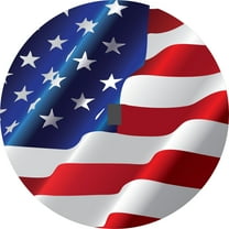 Tire Cover Central American Flag Black Vinyl  (Select Size/Camera In Menu) 255/70r18 Center Camera