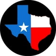 thumbnail image 1 of Tire Cover Central Texas Flag Spare Tire Cover Black Vinyl 215/75r14, 1 of 3