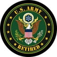 thumbnail image 1 of Tire Cover Central United States Army Retired Black Vinyl 215/75r15, 1 of 1