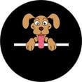 thumbnail image 1 of Tire Cover Central Wanna Go Dog Black Vinyl (Select Size/Camera in Menu) 175/80r13, 1 of 4