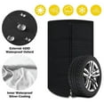 thumbnail image 1 of Tire Cover, Heavy-Duty Weatherproof Tire Storage Cover, Zipper Drawstring Windproof Cloth Car RV Winter Tire Protection, Black, 1 of 6
