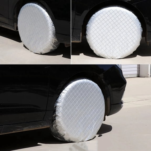 Tire Covers Set of 4, Waterproof Anti-UV Sun Snow Rain Tire Covers for Trailers, RV, Camper, SUV, Truck, Fit 27-29 inches Tire Diameter