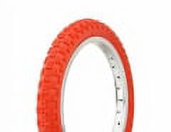 Tire Duro 16" x 2.125" Red/Red Side Wall HF-143G. Bicycle tire, bike tire, kids bike tire, lowrider bike tire, bmx bike tire