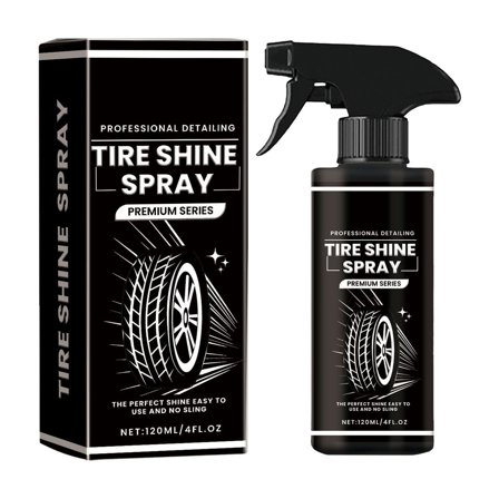 Tire Gloss Spray (120ML); Wheel Tire Gloss Maintenance Cleaning Polishing Coating Liquid Coating Agent; Suitable For Cars, Trucks, SUVs, RVs, Etc.